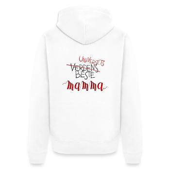 Universum Die beste Mamma - Unisex Premium Bio Zip Hoodie - Weiß - Hinten - Thijin (182cm)
