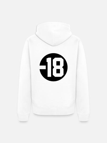 18 - Veste à capuche bio Premium Unisexe - blanc