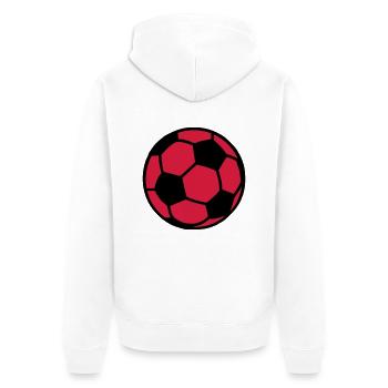 ballon de foot AVEC couleUR,formes,football - Veste à capuche bio Premium Unisexe - blanc - Dos - Thijin (182cm)