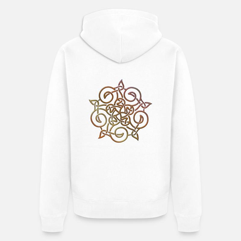 Celtic Fleur - Veste à capuche bio Premium Unisexe - blanc