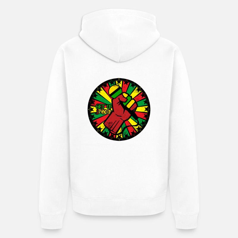 Reggae - Veste à capuche bio Premium Unisexe - blanc