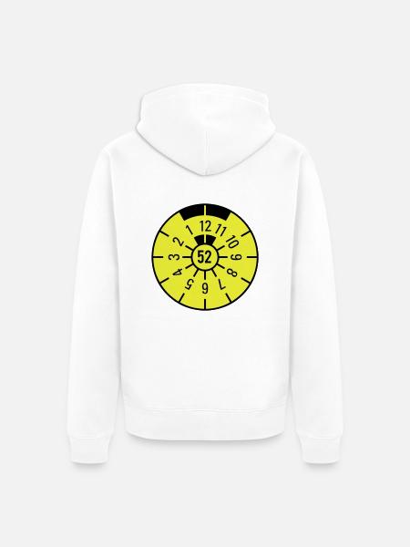 TÜV 1952 - Unisex Premium Organic Zip Hoodie - white