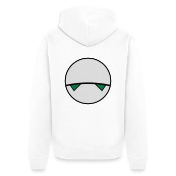Melvin Robot - Per Anhalt - Unisex Premium Bio Zip Hoodie - Weiß - Hinten - Thijin (182cm)