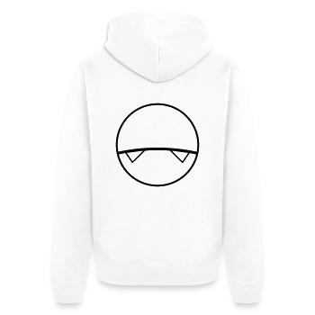 Melvin - Unisex Premium Bio Zip Hoodie - Weiß - Hinten - Thijin (182cm)