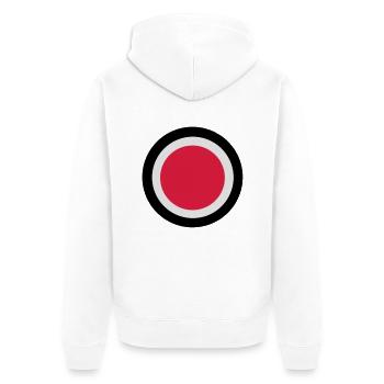 yourcolours3_vec_de - Unisex Premium Bio Zip Hoodie - Weiß - Hinten - Thijin (182cm)