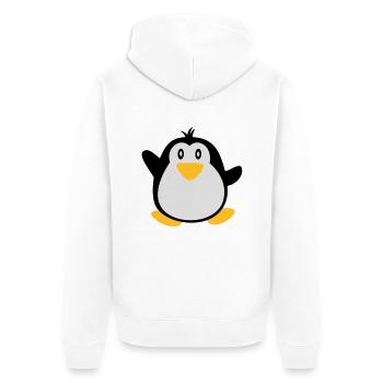 süßer Pinguine - Unisex Premium Organic Zip Hoodie - white - Back - Thijin (182cm)