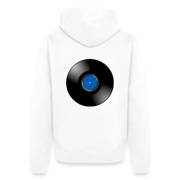 Schallplatte - Unisex Premium Bio Zip Hoodie - Weiß - Hinten - Thijin (182cm)