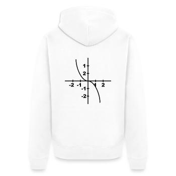 Mathematik Symbol - Kurvendiskussion - Unisex Premium Bio Zip Hoodie - Weiß - Hinten - Thijin (182cm)
