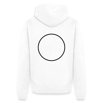 Mathematik Symbol - Kreis - Unisex Premium Bio Zip Hoodie - Weiß - Hinten - Thijin (182cm)