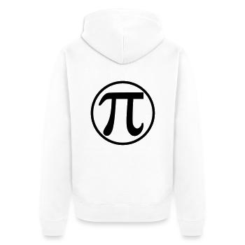 Pi - Unisex Premium Organic Zip Hoodie - white - Back - Thijin (182cm)