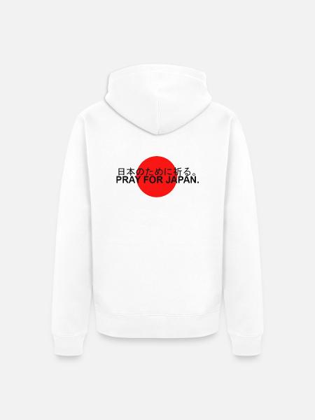 PRAY FOR JAPAN - Unisex Premium Bio Zip Hoodie - Weiß