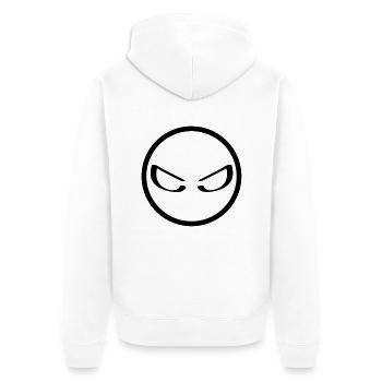 Kopf - Unisex Premium Bio Zip Hoodie - Weiß - Hinten - Thijin (182cm)