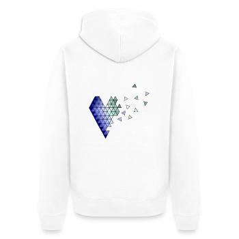 Broken Heart - Unisex Premium Bio Zip Hoodie - Weiß - Hinten - Thijin (182cm)