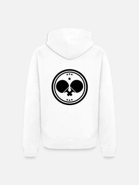 Tischtennis design - Unisex Premium Bio Zip Hoodie - Weiß