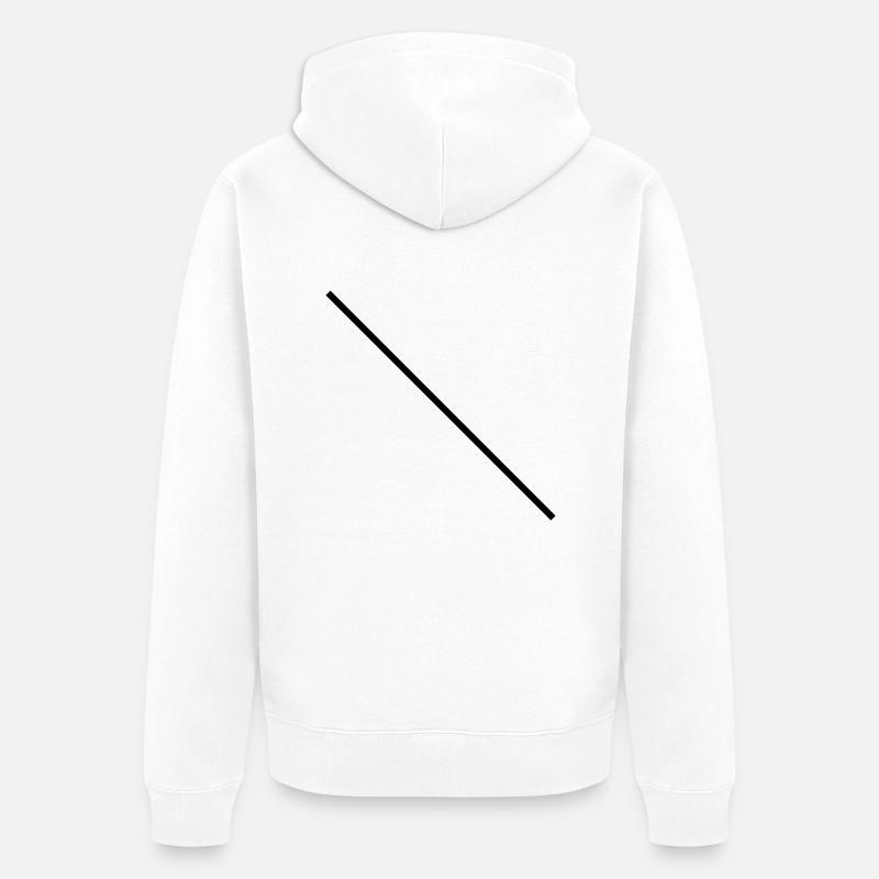 line - Veste à capuche bio Premium Unisexe - blanc