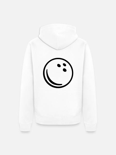 Bowling - Unisex Premium Bio Zip Hoodie - Weiß