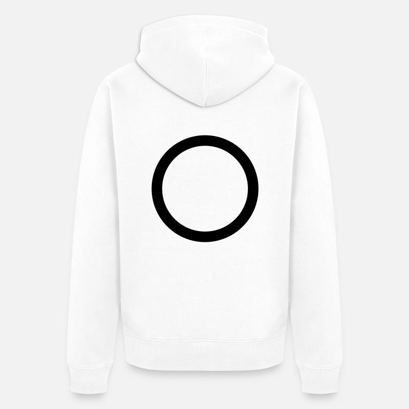 circle - Veste à capuche bio Premium Unisexe - blanc