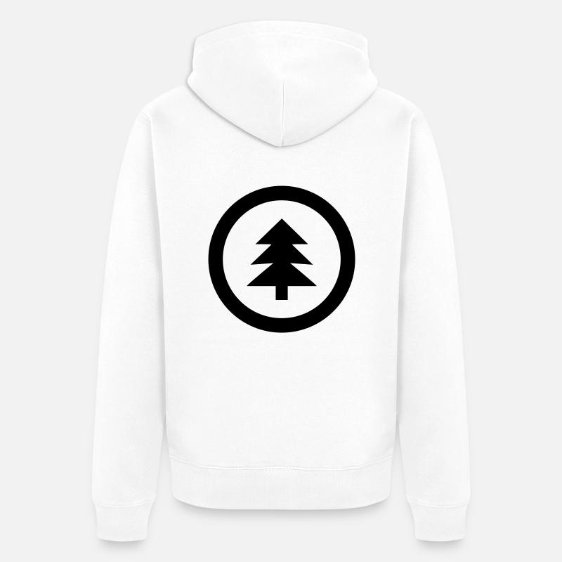 tree icon - Veste à capuche bio Premium Unisexe - blanc