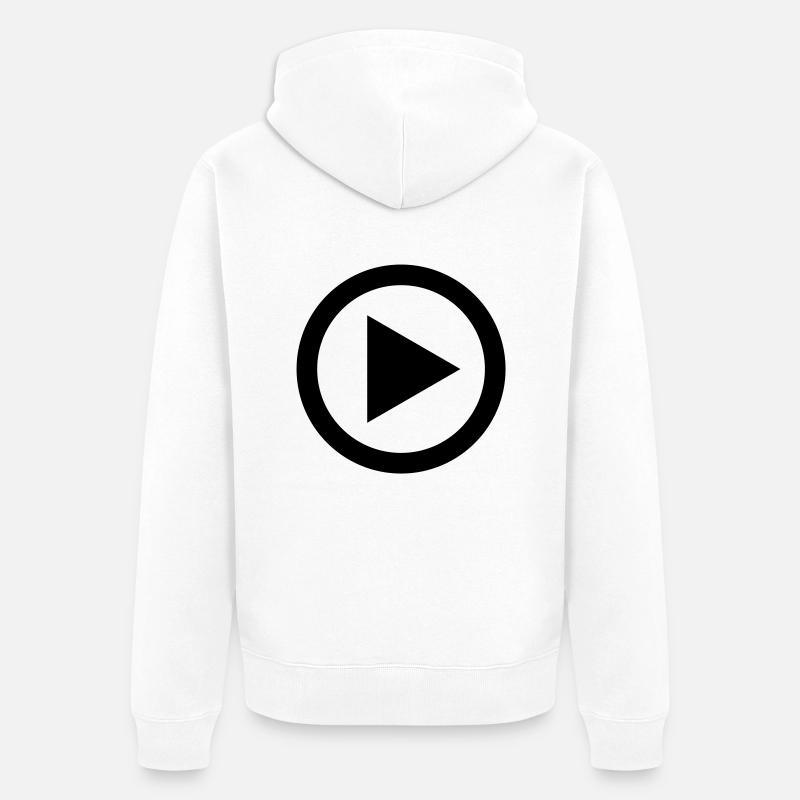 play - Unisex Premium Bio Zip Hoodie - Weiß