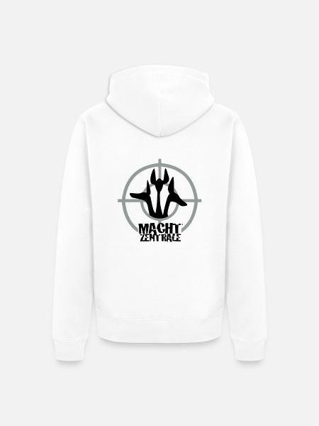 Power center - Unisex Premium Organic Zip Hoodie - white