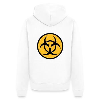 Virus - Unisex Premium Organic Zip Hoodie - white - Back - Thijin (182cm)