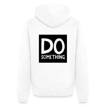 DO something noir transparent - Veste à capuche bio Premium Unisexe - blanc - Dos - Thijin (182cm)