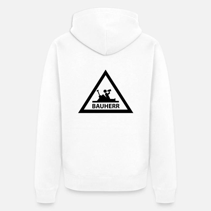 bauherr - Veste à capuche bio Premium Unisexe - blanc