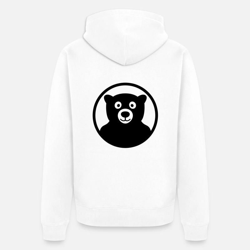 bear_a_04_2012_1c - Veste à capuche bio Premium Unisexe - blanc
