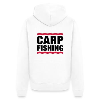 carp_fishing - Unisex Premium Organic Zip Hoodie - white - Back - Thijin (182cm)