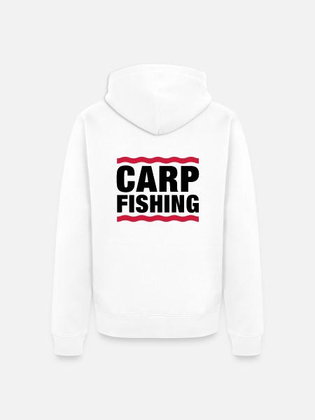 carp_fishing - Unisex Premium Organic Zip Hoodie - white