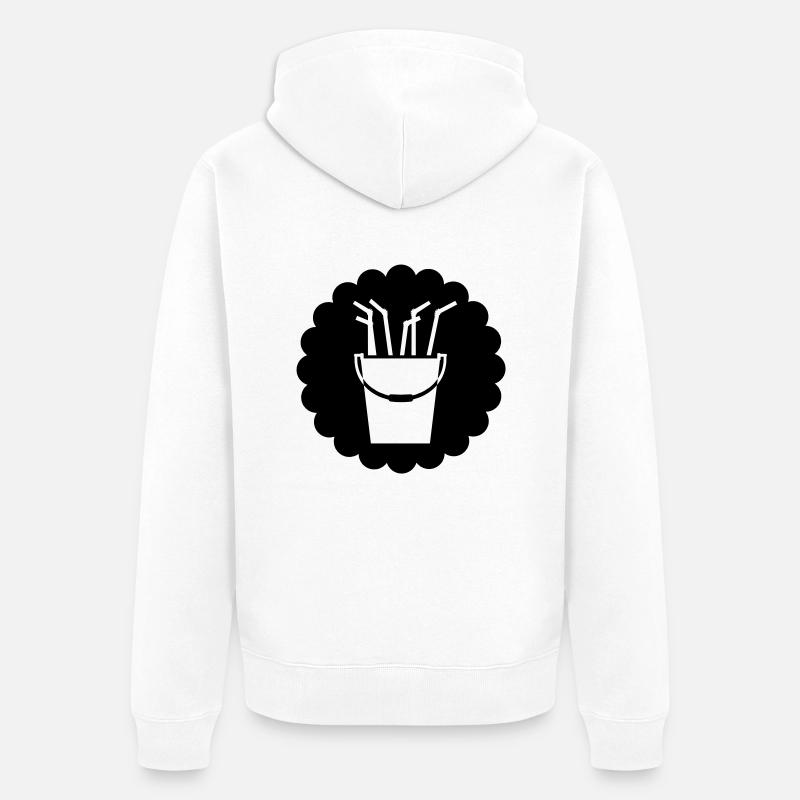 Sangria sangria seau / seau (1c) - Veste à capuche bio Premium Unisexe - blanc