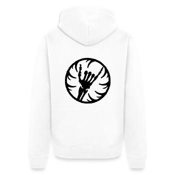 hang_l_new_vec_1 de - Unisex Premium Bio Zip Hoodie - Weiß - Hinten - Thijin (182cm)