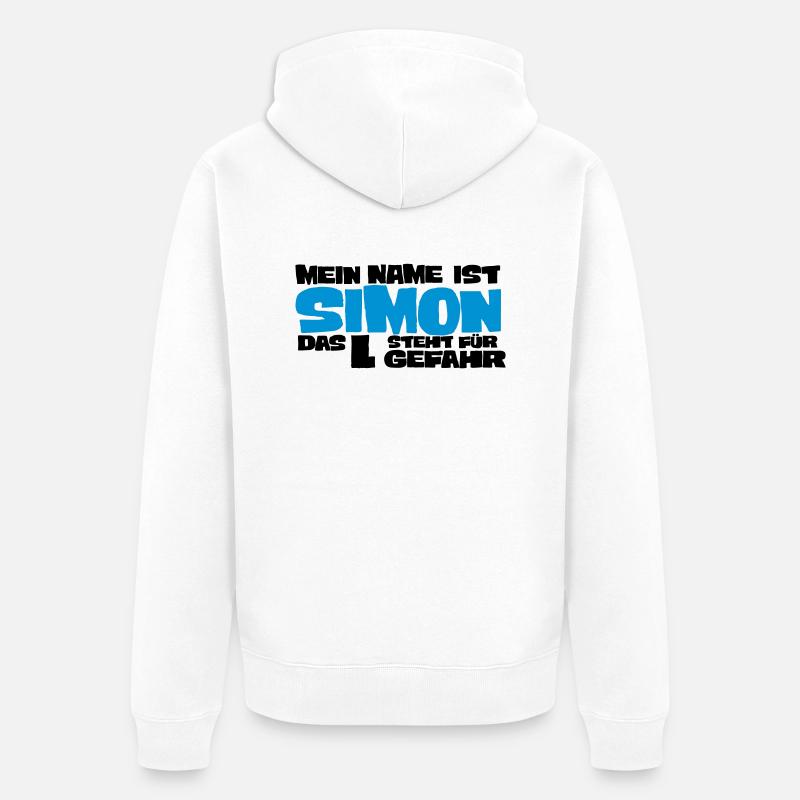 simon - Veste à capuche bio Premium Unisexe - blanc
