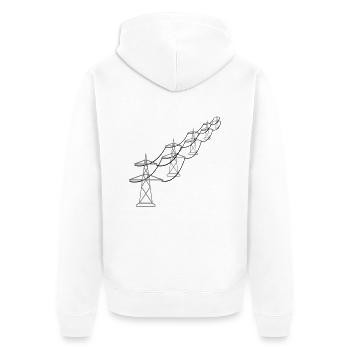 long row pattern many track stream mast stream - Unisex Premium Organic Zip Hoodie - white - Back - Thijin (182cm)