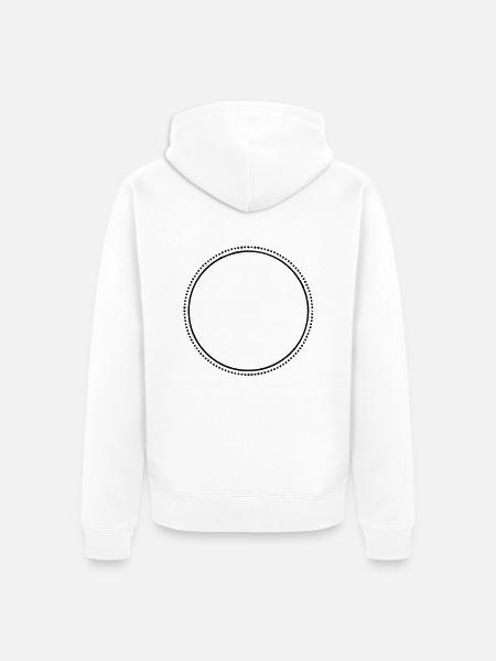 circle 4 ur design ★ Kreis - Unisex Premium Bio Zip Hoodie - Weiß