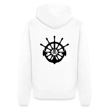pirat logo rame volant ancre bateau bateau nage - Veste à capuche bio Premium Unisexe - blanc - Dos - Thijin (182cm)