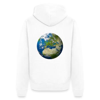 Maternity Earth - Unisex Premium Organic Zip Hoodie - white - Back - Thijin (182cm)