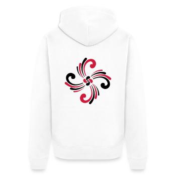 Croix du pays Basque - Veste à capuche bio Premium Unisexe - blanc - Dos - Thijin (182cm)