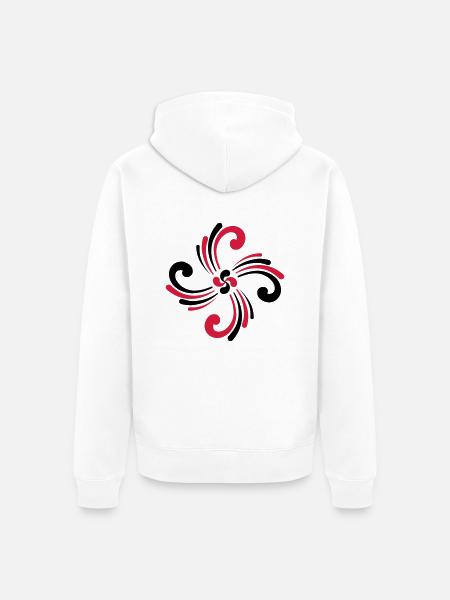 Croix du pays Basque - Veste à capuche bio Premium Unisexe - blanc