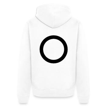 Ring Kreis Style Hipster Symbol Mathematik - Unisex Premium Bio Zip Hoodie - Weiß - Hinten - Thijin (182cm)