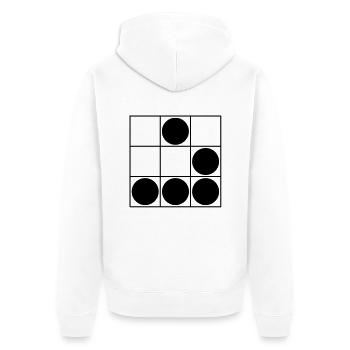 Hacker - Veste à capuche bio Premium Unisexe - blanc - Dos - Thijin (182cm)