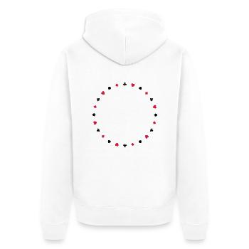 poker - Veste à capuche bio Premium Unisexe - blanc - Dos - Thijin (182cm)