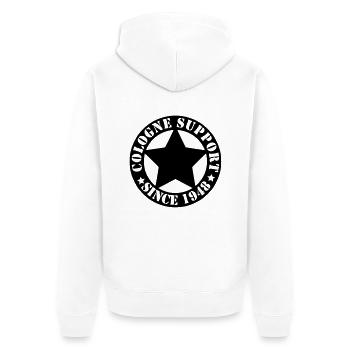 Cologne Support Since 1948 - Unisex Premium Bio Zip Hoodie - Weiß - Hinten - Thijin (182cm)