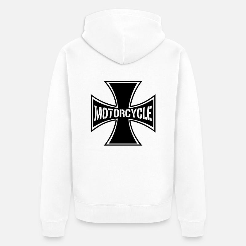 intersection - Veste à capuche bio Premium Unisexe - blanc