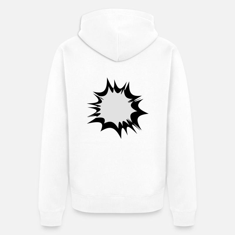 Speech comic bulle explosion - Veste à capuche bio Premium Unisexe - blanc