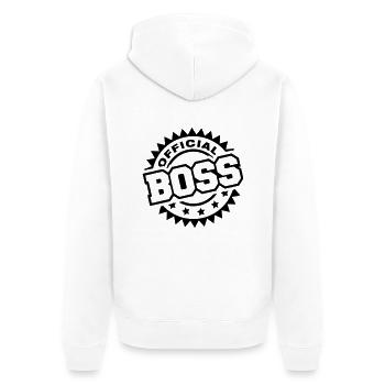 official_boss_wo1 - Veste à capuche bio Premium Unisexe - blanc - Dos - Thijin (182cm)