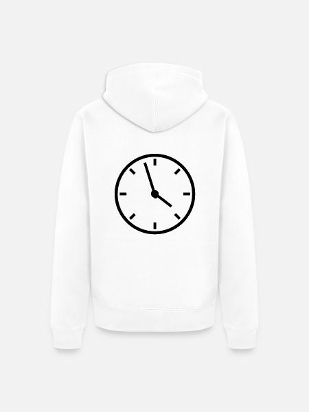 uhr_f1 - Unisex Premium Bio Zip Hoodie - Weiß