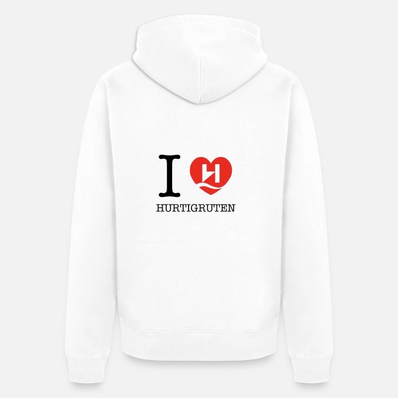 Hurtigruten Amour - Veste à capuche bio Premium Unisexe - blanc