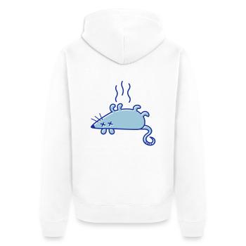A dead mouse - Unisex Premium Organic Zip Hoodie - white - Back - Thijin (182cm)