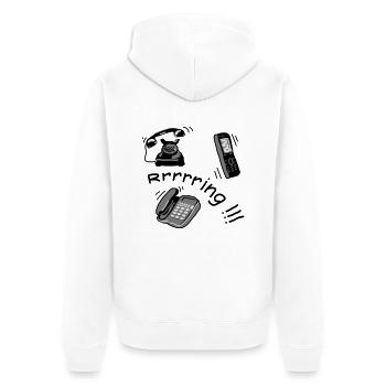 telephone - Veste à capuche bio Premium Unisexe - blanc - Dos - Thijin (182cm)